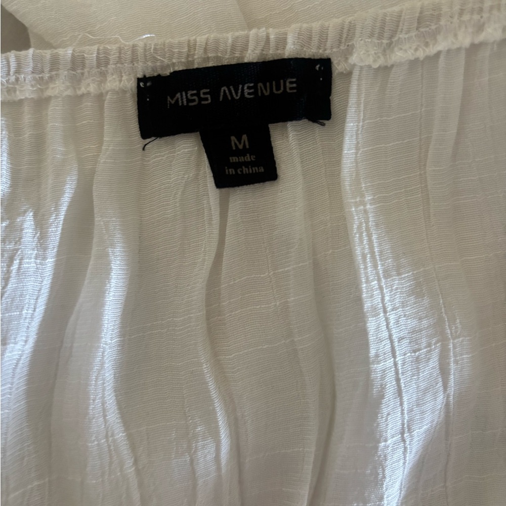 Miss Avenue Off-Shoulder Cream Mini Dress - Picture 6 of 7